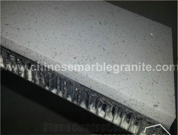 Lightweight White Quartzite Honeycomb-Backed Panel
