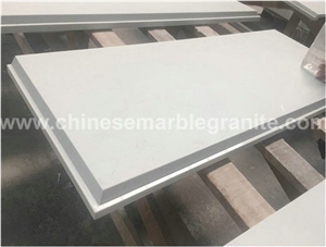 Marble Veins White Quartz Rectangle Table Tops