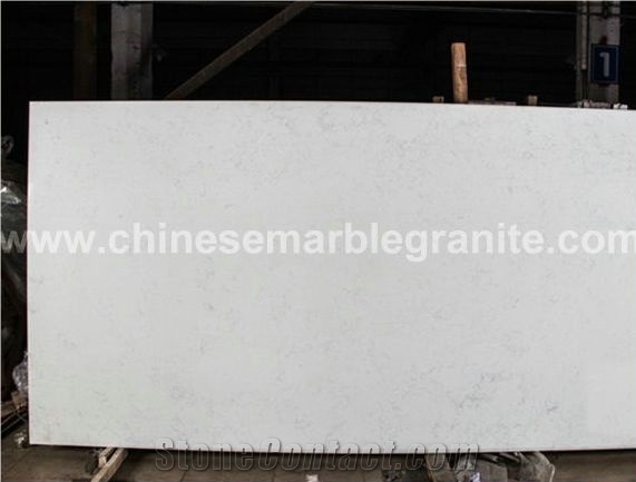 Pinpoinl Snow Marble Veins White Quartz Tiles