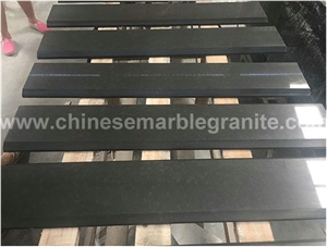 Polished Single Black Quartz Threshold Pavers