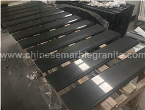 Polished Single Black Quartz Threshold Pavers
