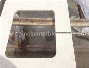 Snowflake Marble Veins White Quartz Countertops