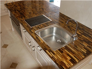 Tiger Eye Semi-Precious Slab Vanity Top Countertop