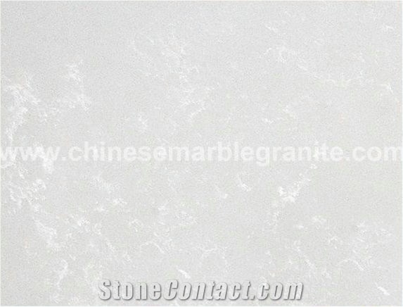 Yukon Flower Marble Veins White Quartz Tiles, Slab