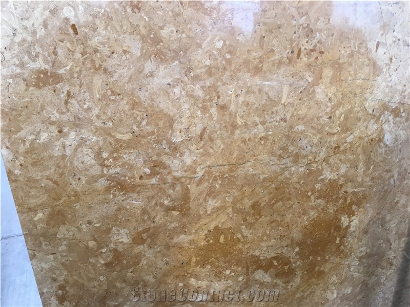 Flower Gold Limestone Slab Tiles for Walling