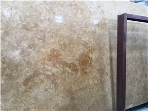 Flower Gold Limestone Slab Tiles for Walling