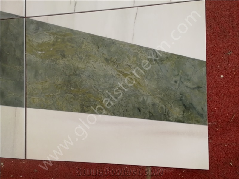 Hot Selling Peacock Green Marble Slabs Tiles