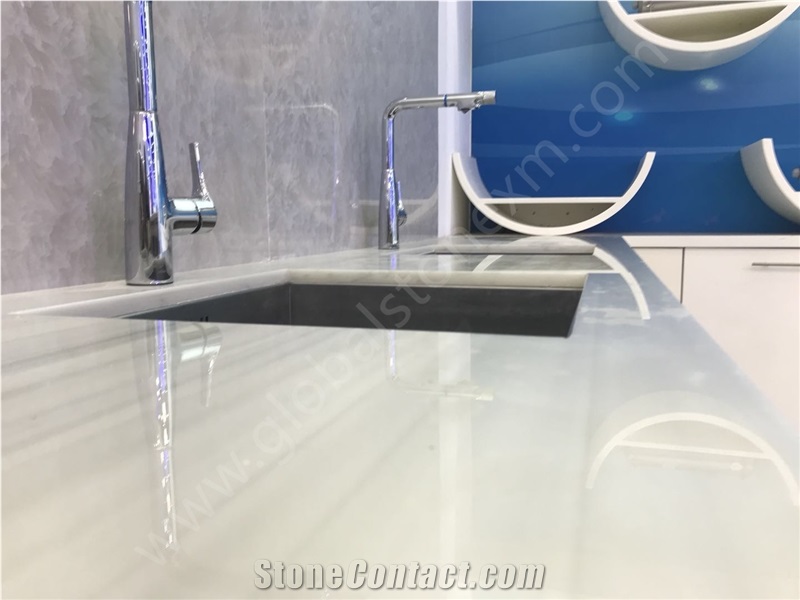 Light Grey Timber Nano Crystal Stone Countertops