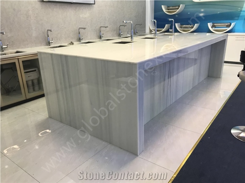 Light Grey Timber Nano Crystal Stone Countertops