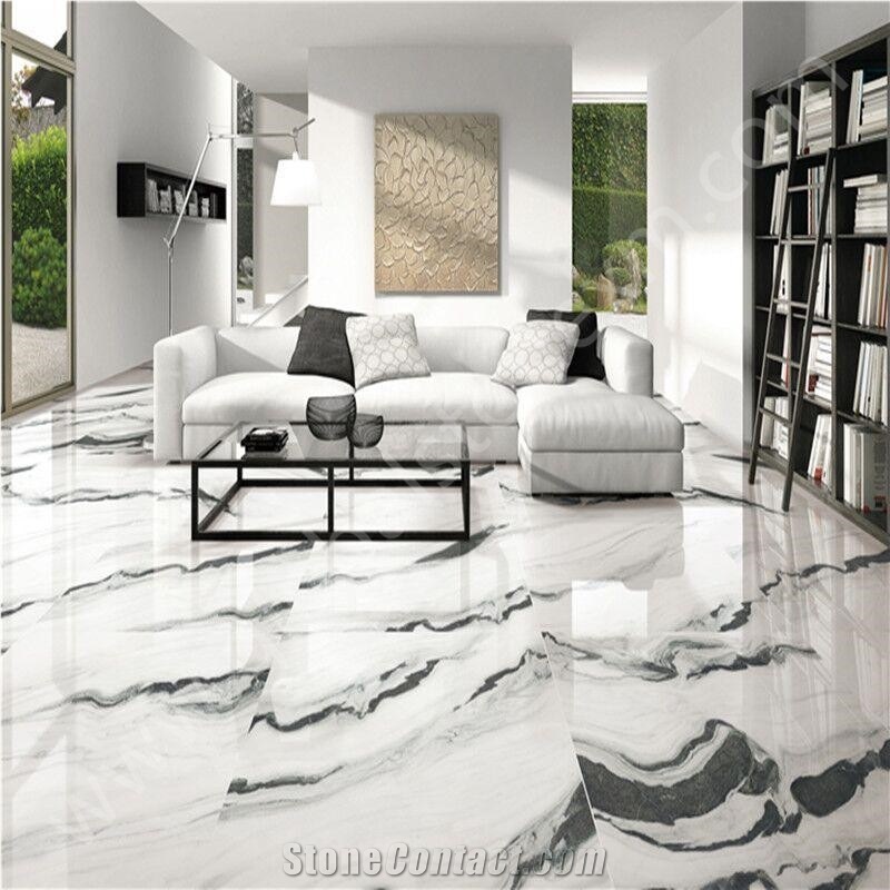 Panda White Slabs Tiles for Residential Flooring