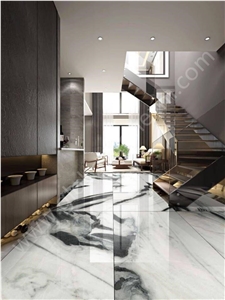 Panda White Slabs Tiles for Residential Flooring