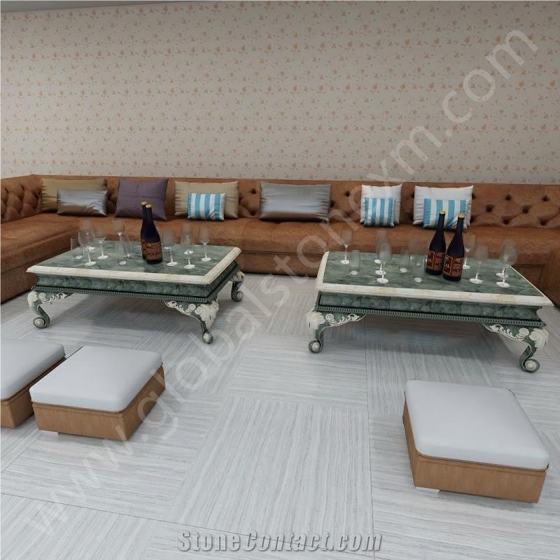 Peacock Green Marble for Tea Tables