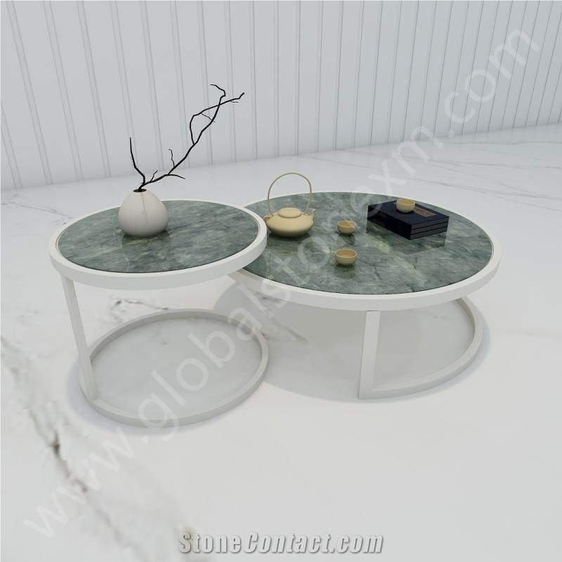 Peacock Green Marble for Tea Tables