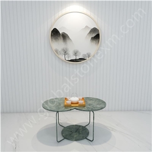 Peacock Green Marble Reception Table