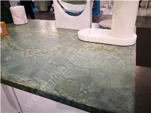 Peacock Green Slabs Tiles for Residential Project