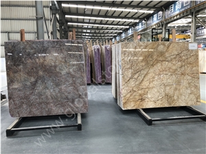 Violet Gold Slabs Tiles for Outdoor Bbq Islands