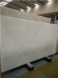 Wholesale Snow White Backlit Pure White Onyx Slabs