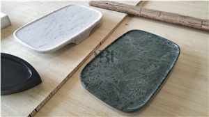 Green Marble Bath Tray, Bath Canister, Soap Dish