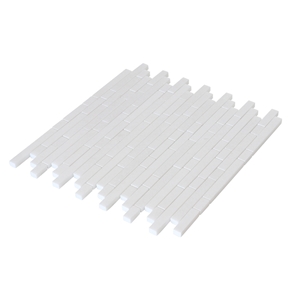 Linear Style Thassos White Marble Linear Mosaic