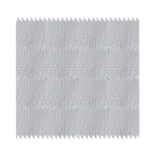 Linear Style Thassos White Marble Linear Mosaic