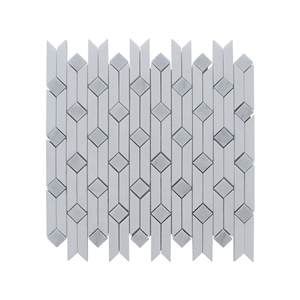 Thassos White Marble White and Blue Mosaic Thassos White Marble White and Blue Mosaic