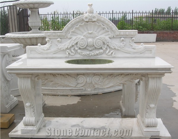 Classic Marble Vanity Top Sink Tank Custom-Made