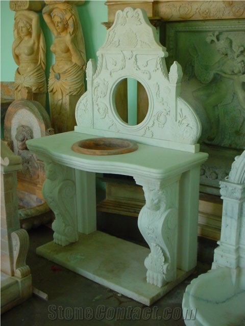 Classic Marble Vanity Top Sink Tank Custom-Made