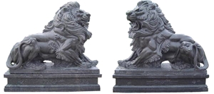 Marble Guardian Lion Guard Statue Animal Sculpture