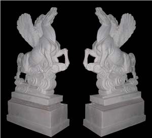 Marble Guardian Lion Guard Statue Animal Sculpture