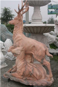 Marble Guardian Lion Guard Statue Animal Sculpture