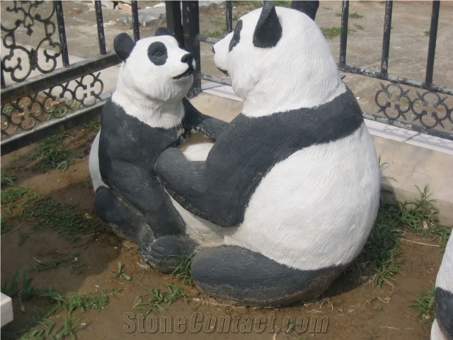 Marble Guardian Lion Statue Animal Sculpture