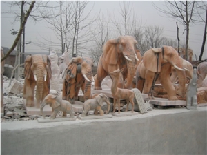 Marble Guardian Lion Statue Animal Sculpture