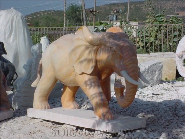 Marble Guardian Lion Statue Animal Sculpture