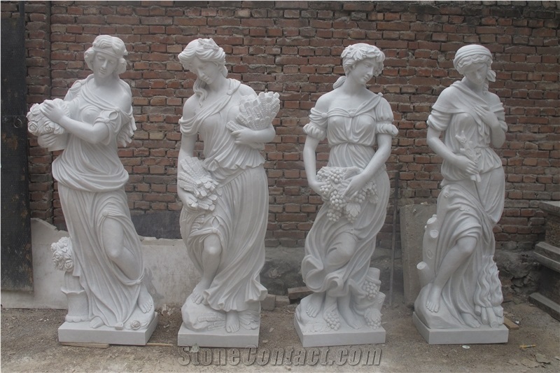 Marble Guardian Lion Statue Animal Sculpture