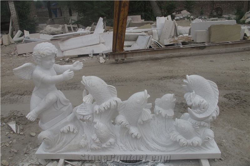 Marble Guardian Lion Statue Animal Sculpture