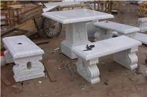 Marble Table Chair Set Table Top Custom-Made