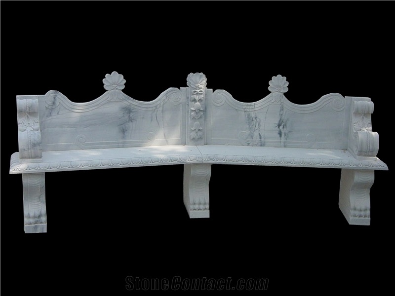 Outdoor Classic Stone Bench Sculptured Custom-Made