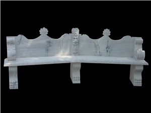 Outdoor Classic Stone Bench Sculptured Custom-Made