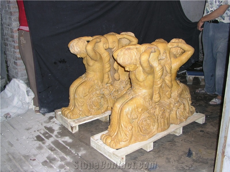 Outdoor Classic Stone Bench Sculptured Custom-Made