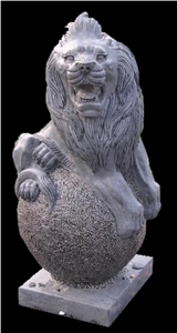 Stone Guardian Lion Guard Statue Animal Sculpture