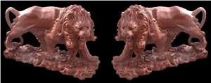 Stone Guardian Lion Guard Statue Animal Sculpture
