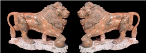 Stone Guardian Lion Guard Statue Animal Sculpture