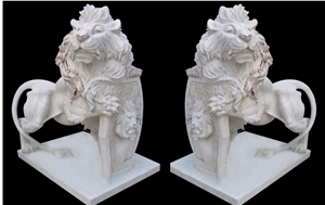 Stone Guardian Lion Guard Statue Animal Sculpture