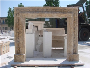 Travertine Fireplace Mantel Surround Hearth Custom