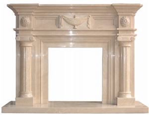 Marble Fireplace Handcarved Customized