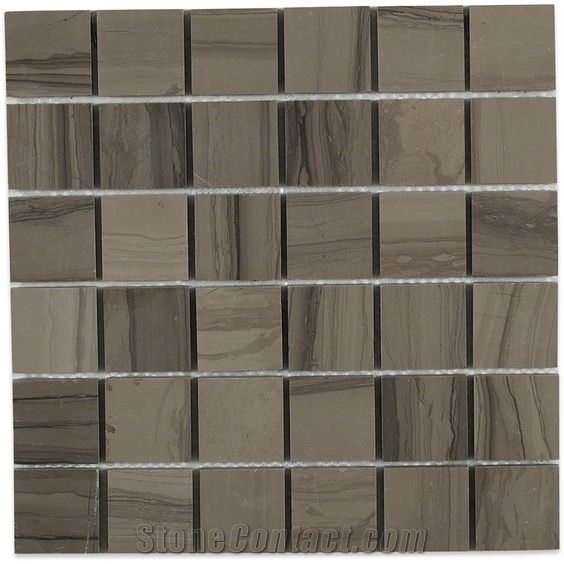 Athen Grey Square Marble Bathroom Wall Mosaic