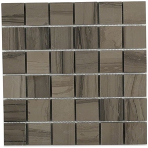 Athen Grey Square Marble Bathroom Wall Mosaic