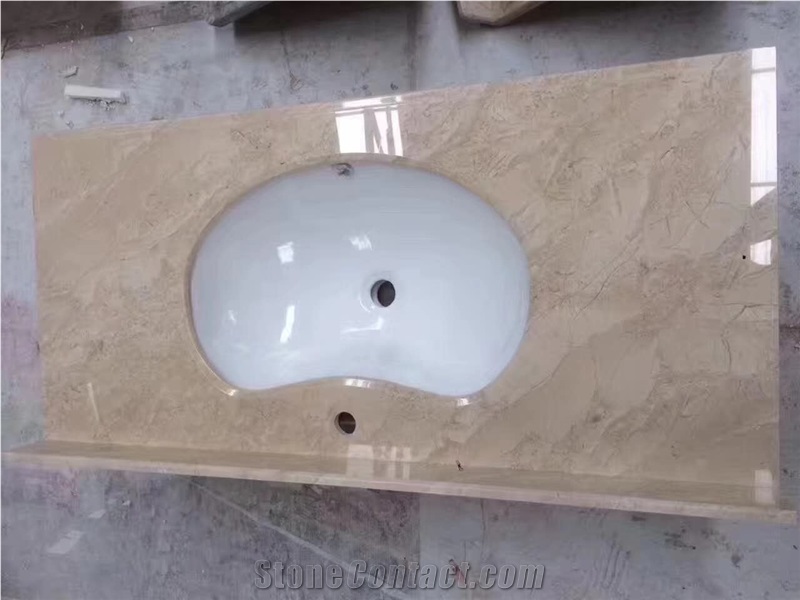 Beige Marble Bathroom Countertops,Bath Vanity Tops