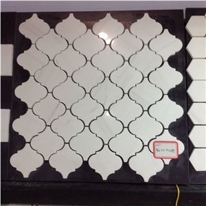 Dolomite Lantern Shaped White Marble Mosaic