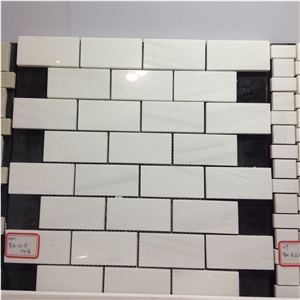 Dolomite Lantern Shaped White Marble Mosaic